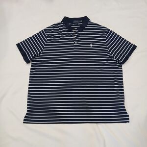Polo by Ralph Lauren Men's Navy & White Stripe Polo Shirt